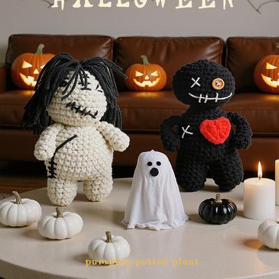 Niedliche Halloween Häkelpuppen Lustiges Geschenk Handgewebter Halloween Anhänger