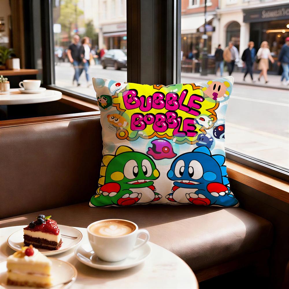 

Game Bubble Bobble Cushion Cover Decorative Cushions Covers Cover Sofa 50x50 Pillow 4 Piece 45x45 40x40 Pillowcase 30X30cm