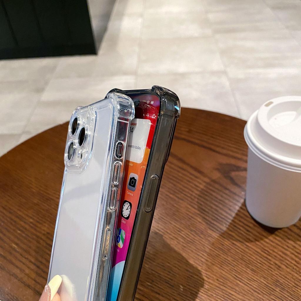 Kompatibel mit Apple iPhone 16, 14 Transparente Unifarbe, iPhone 15 Pro, Vier-Ecken Stoßfeste Space Case, 13 Weiche Hülle TPU