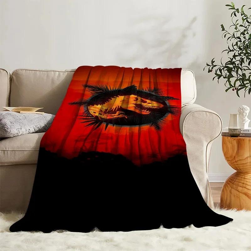 Fluffy Blanket  J-Jurassic Park Bed Sofa Camp Nap Bedroom Decor Bedspread Soft Fleece Home Textile Birthday Wedding Gift Blanket