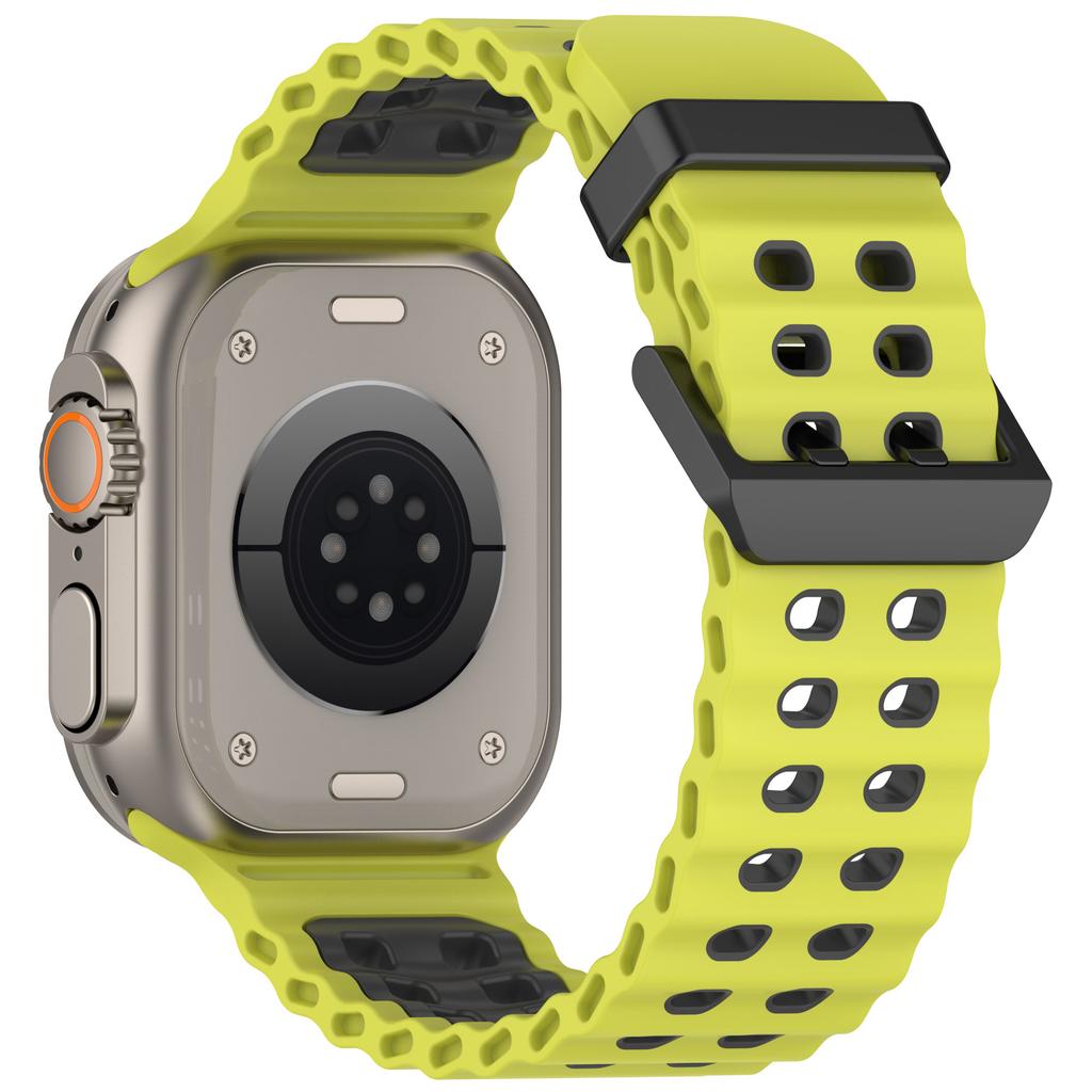 Ocean Silicone+Metal Buckle Strap For Apple Watch Band Ultra 3/2 49mm Sport Bracelet iWatch 11 10 9 8 7 6 SE 46mm 45mm 44mm Belt