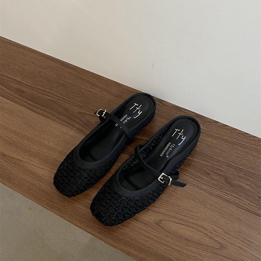 

Fashion Bailamos Elegant Women Square Heels Sandals Shoes Slipper Female Slip On Footwear Fashion Round Toe Pumps Slides Ladies Heels Sh 39 чёрный