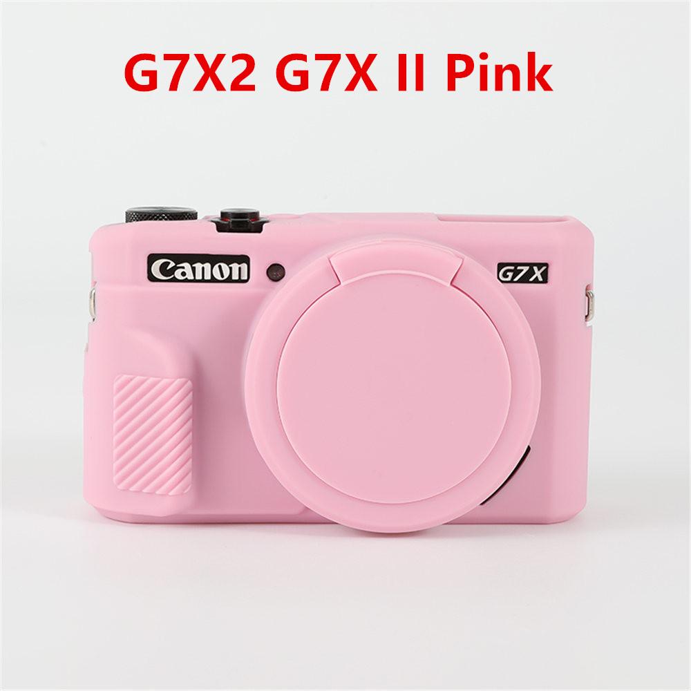 Soft Silicone Rubber Armor Camera Body Case For Canon G7X Mark II III G7XII G7X2 G7XIII G7X3 Shockproof Cover With Lens Cap