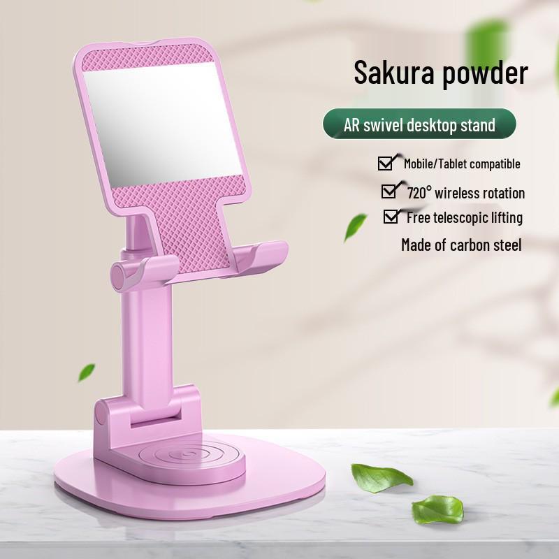 Rotatable Metal Phone & iPad Holder for Desktop - Portable, Folding, and Perfect for Live Videos