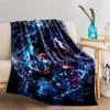 Dark-Themed Cartoon Characters blanket with Fantasy Elements Design  blanket, suitable for use in the bedroom, living room, on the sofa