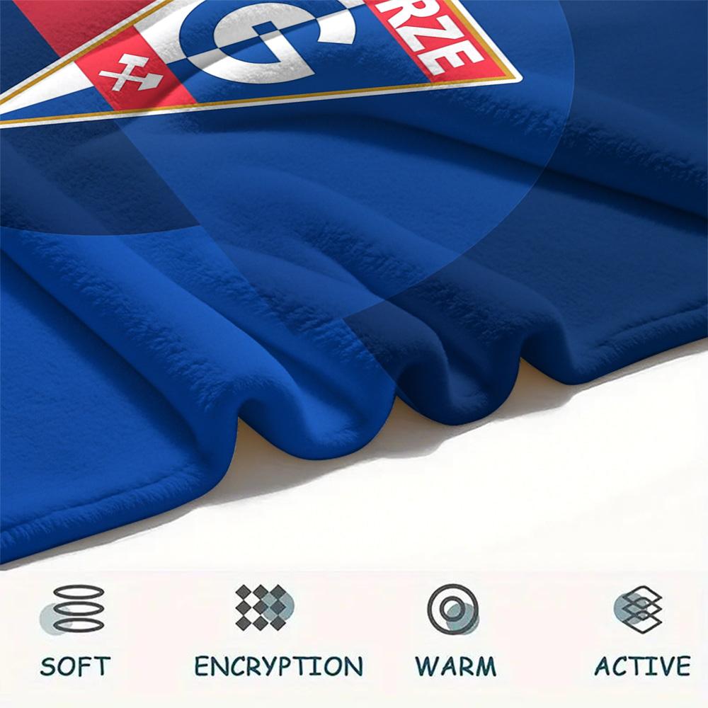 Górnik Zabrze Print Flannel Blanket, High Quality Comfortable for All Seasons, Home Decor, Warmth and Comfort