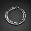 Hiphop 10mm Stainless Steel Curb Chain Bracelet For Men Women Fashion Cuban Link Chain Bracelet Unisex Wrist Jewelry Bangle Gift