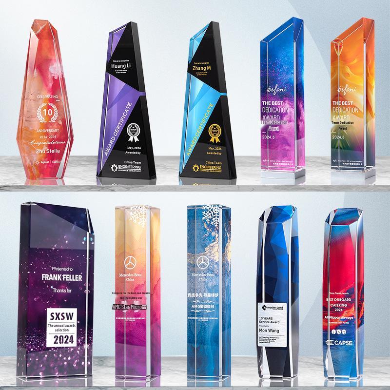 Trophée en Cristal Haut de Gamme pour la Récompense de l'Employé Exceptionnel lors de la Réunion Annuelle