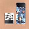 The Stone-R-Roses Phone Case For Samsung Z Flip 6 7 5G Galaxy Z Flip 5 4 3 5G Cases Shockproof Hard Cover TPU