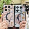 Cute Silicone Phone Case For infinix GT 20 Pro/X6871 Phone Holder Lanyard Durable Ring Back Cover Fashion Design Cartoon