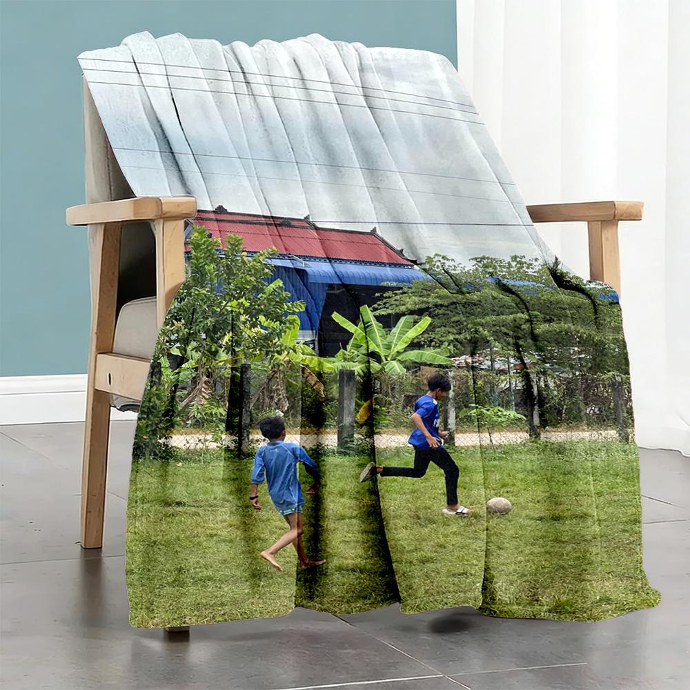 Customize Photo Customize Image Blanket Cozy Personalized Blanket Soft Warm Cozy Perfect for Picnics Office Couch Home Decor Four Seasons Multipurpose