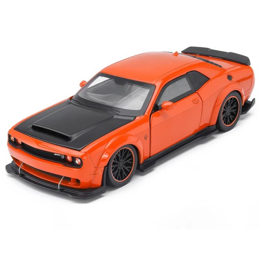 New 1/32 Dodge Challenger SRT Hellcat 2024 Alloy Model Car Toy Diecasts Metal Casting Sound and Light Car Toys for Children Vehicle