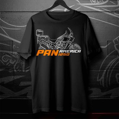HD Pan America 1250 Motorcycle Fans Gift TShirt 100 Cotton ONeck Short Sleeve Summer Casual Mens Tshirt Rider Streetwear