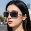 New retro simple half-frame metal sunglasses for men and women outdoor camping driving sunglasses Europe and America
