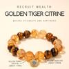 Natural Stone Rhinestone Beaded Bracelet Ethnic Geometric Design Gold Plated Buddhist Spiritual Protection Women's Versatile