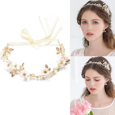 Damen Florale Haaraccessoires Brautkrone Stirnband Gänseblümchen Kopfschmuck Kristallblume Haarband