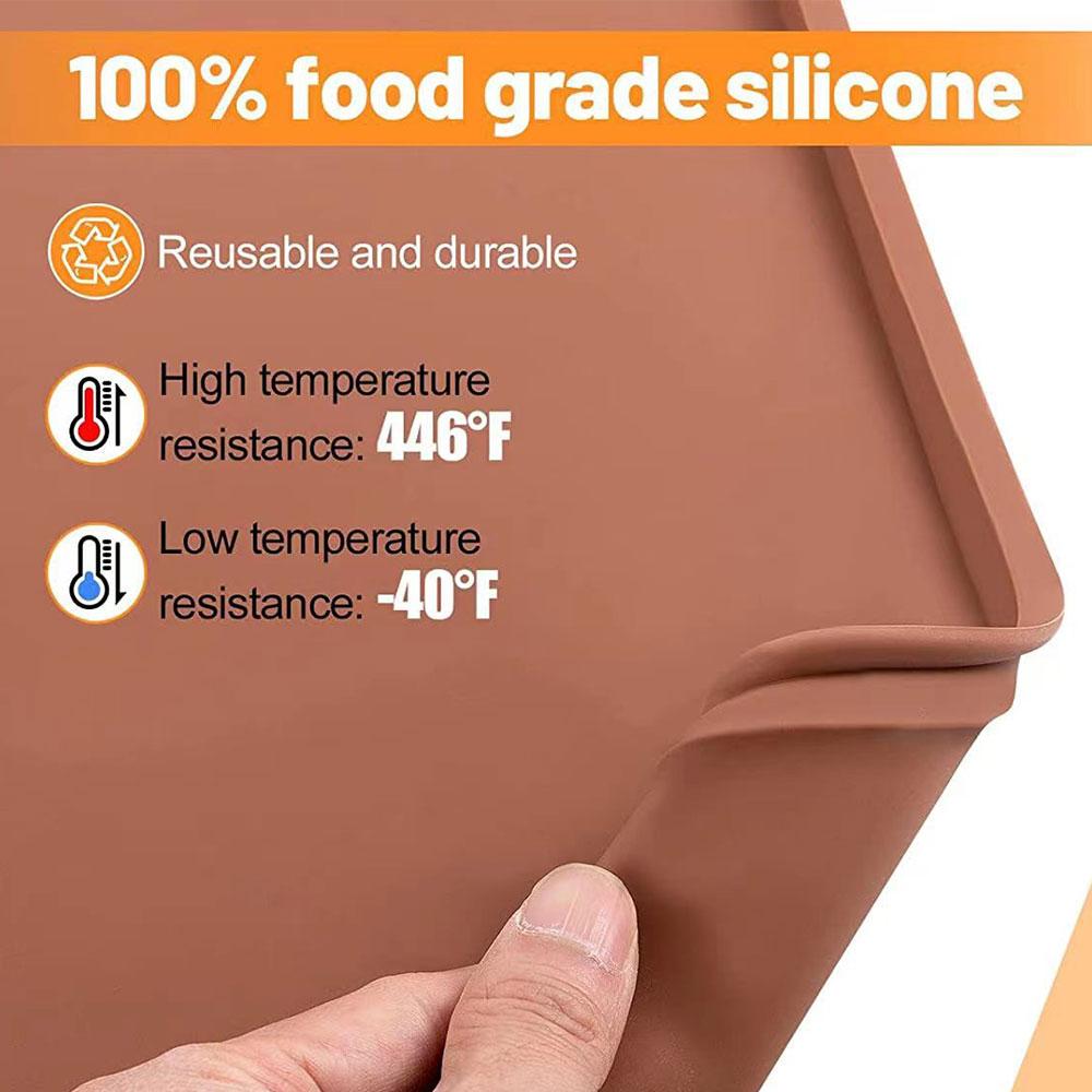 3 PCS Silicone Oven Tray Dehydration Sheet Reusable For Fruits Vegetables Drying