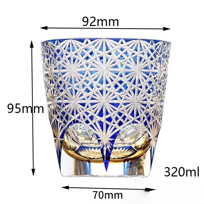 Edo Kiriko Hand-Carved Crystal Whiskey Glass