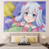 Anime Tapestry Kawaii Beautiful Girl Literature Room Decoration Wall Hanging Pink Tapestry Teen Room Background Wall Tapestry