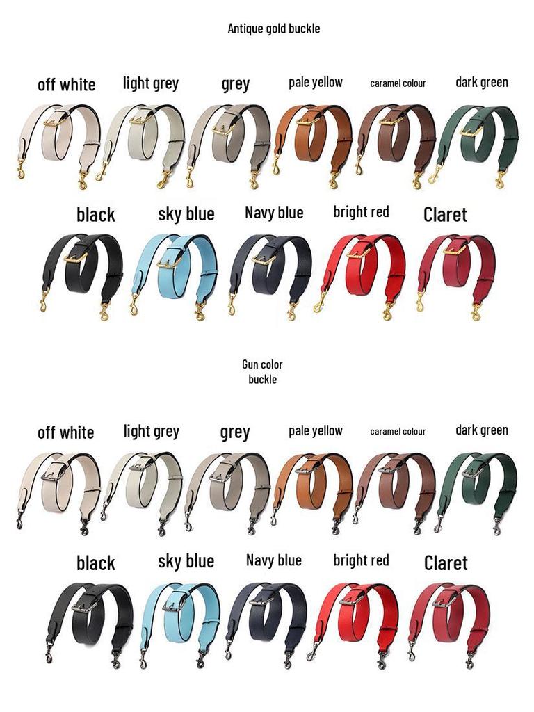 Lychee Grain Cowhide Bag Replacement Strap - Dionysus Versatile Wide Shoulder Strap MHS-A-9