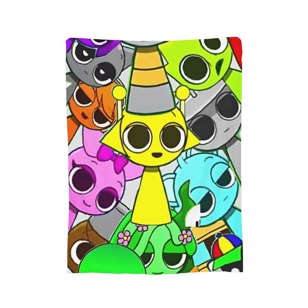 Sprunki Game Flannel Blanket Pinki Raddy Simon Funny Throw Blankets for Home 200x150cm Bedspread,