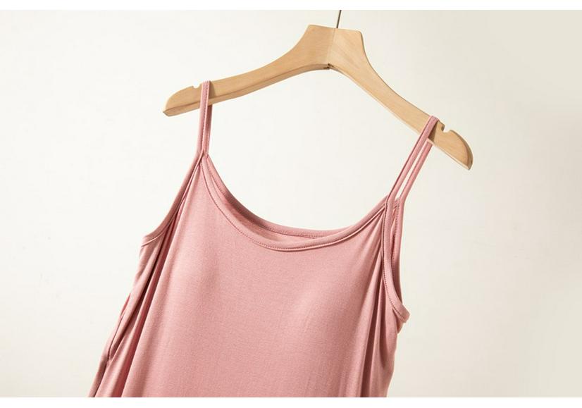 Modal Strappy Built-in Bra Summer Sleeveless Dress for Women 2025