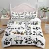 Panda Printed 2/3pcs Bedding Set Bamboo Duvet Cover for Adult Child Bedclothes and Pillowcases Comforter Covers Bed Sets King