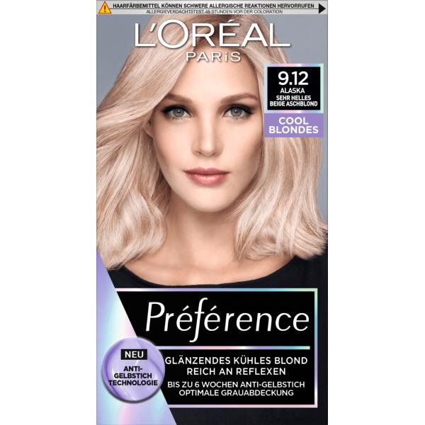 

Краска для волос L Oreal Preference 9.12 Холодный блонд Аляска 1-й