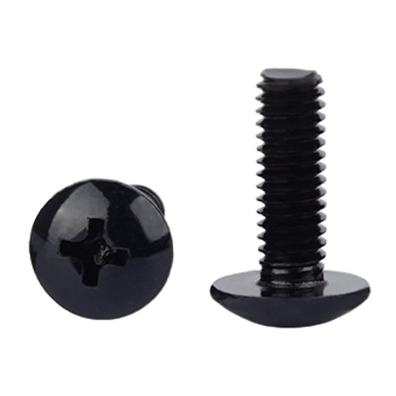 Black Zinc Plated 304 Stainless Steel Phillips Umbrella Head Screws M3-M5