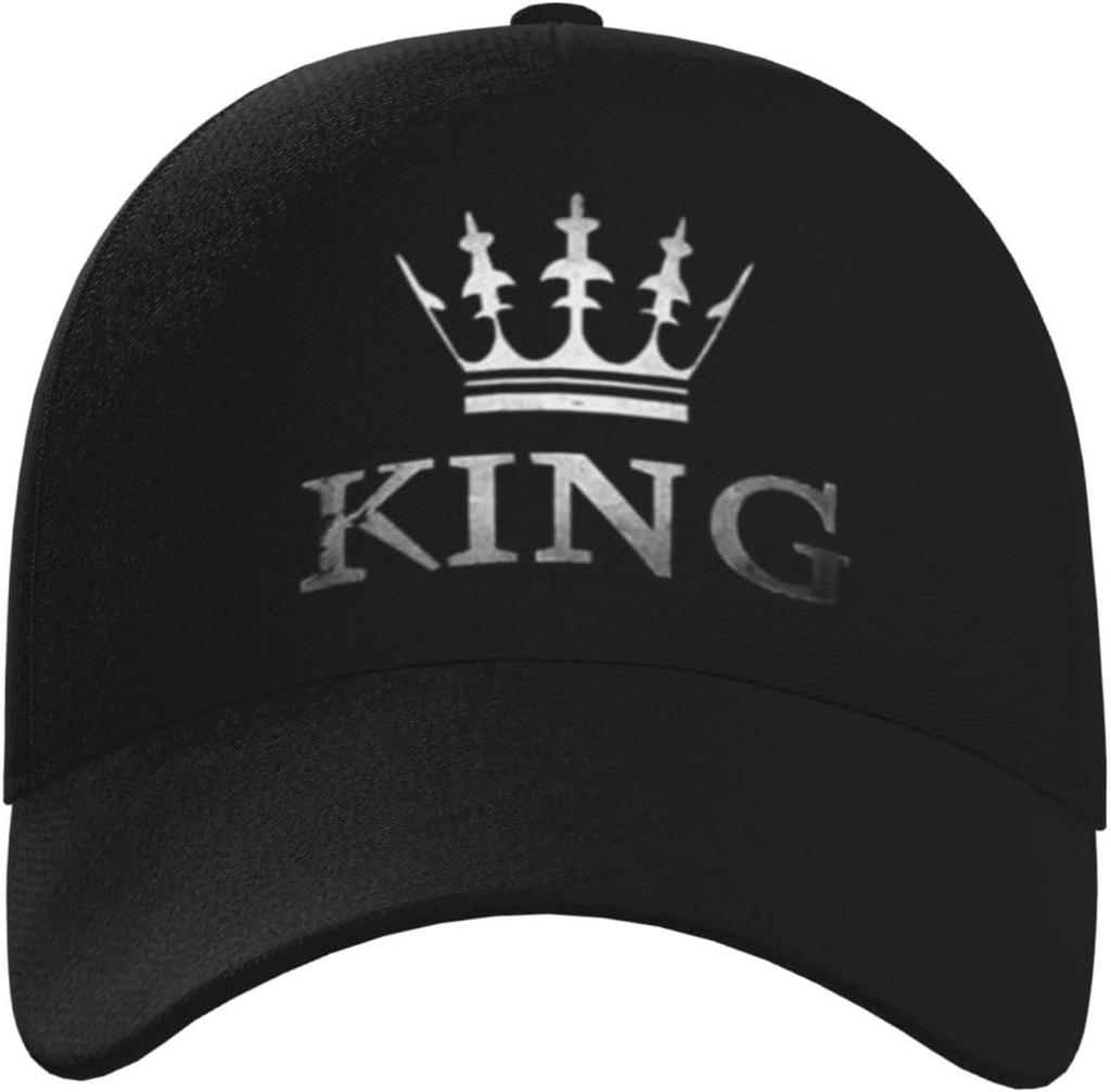 Black White Lion Portrait King Cap Men Baseball Cap Cool Sun Hats Adjustable Cap Mens Hat Trucker Hat King for Women Men