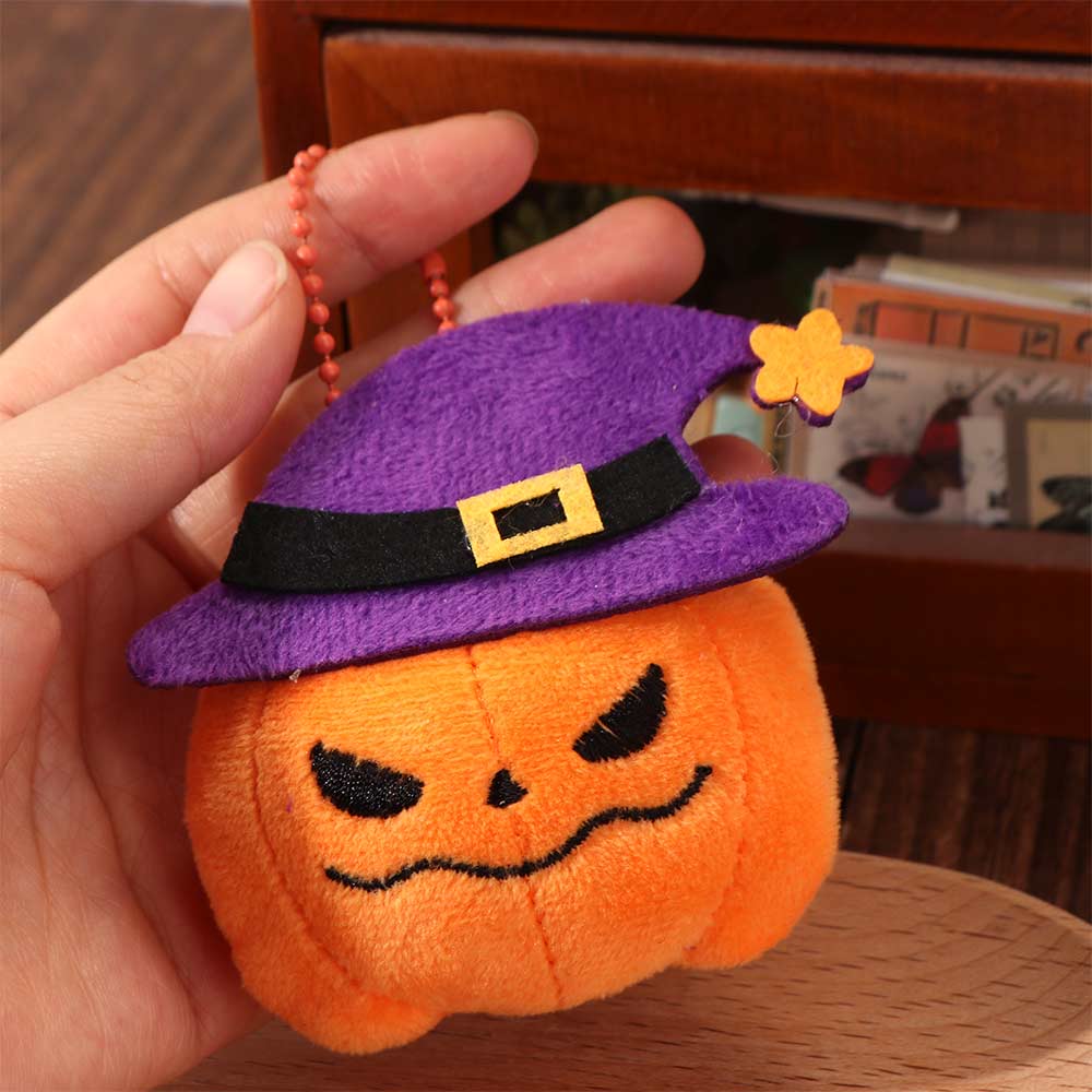Kawaii Halloween Plush Keychain Funny Bag Charm Portable Cartoon Plush Pendant Trick Or Treat