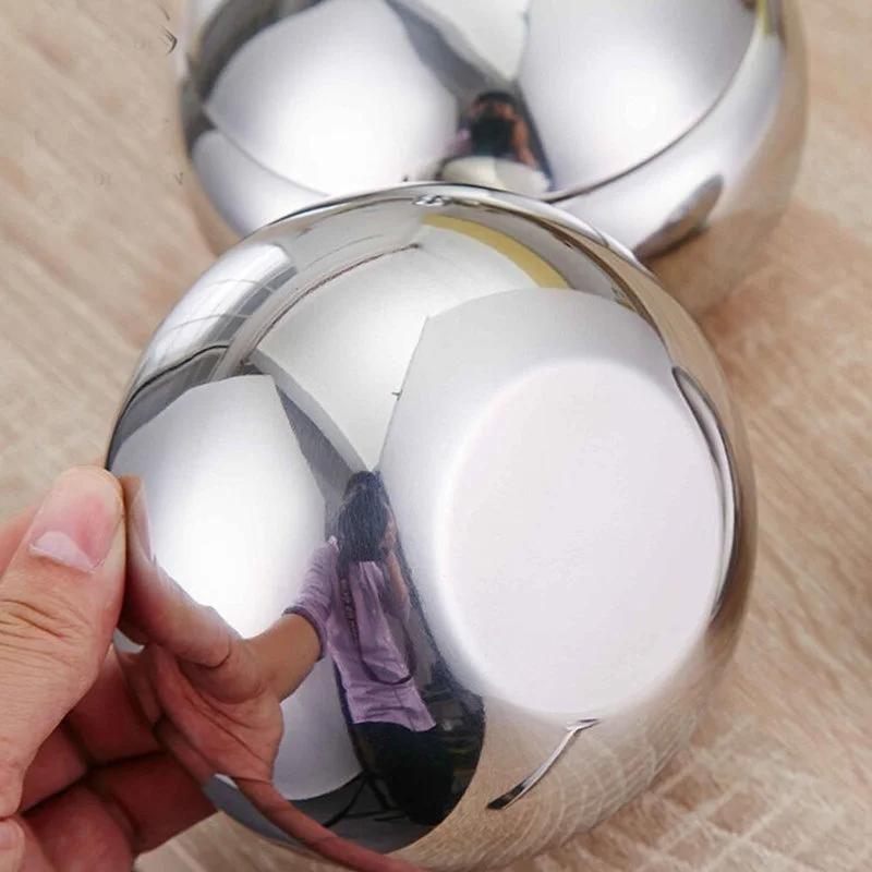 Stainless Steel Seasoning Jar Sugar Cereal Spice Bottle Bowl Drum-Shaped with Spoon Lid Kitchen Storage Pot Home Gadgets