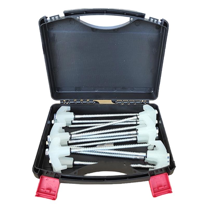 

Carbon Steel Tent Stakes Heavy Duty Screws Pegs Camping Stakes Tent Nails Ground Pegs for Outdoor Camping Canopy Tarp 1