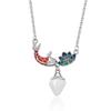 Floral Design Exquisite Koi Lotus Pendant Necklace For Women In Gold And Colors Silver