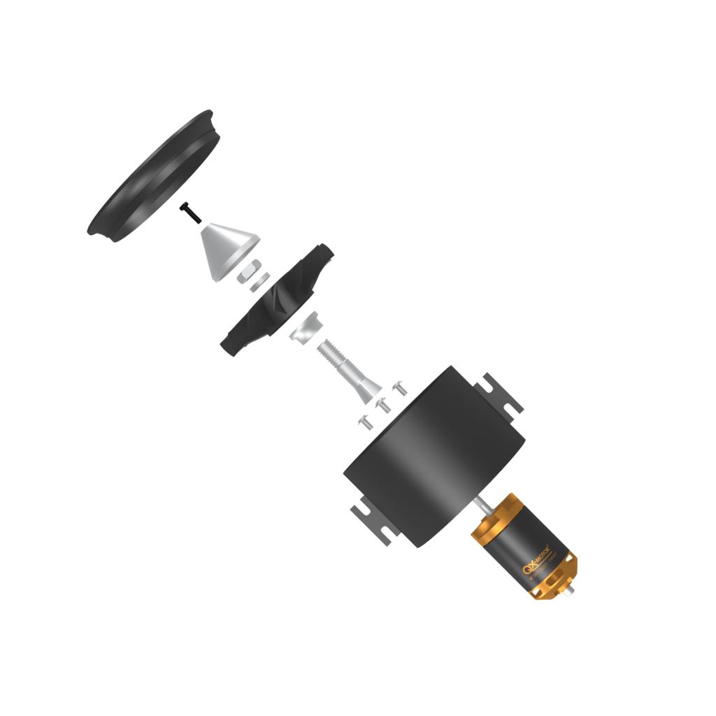 Qx-Motor 70mm EDF 4s 6s QF2827 Brushless Motor 12 Blades Ducted Fan for RC EDF Jet Aircraft Airplane