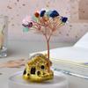 Creative Natural Crystal Tree Copper Wire Crystal Decorative Trees Fortune Tree Figurine  Desktop