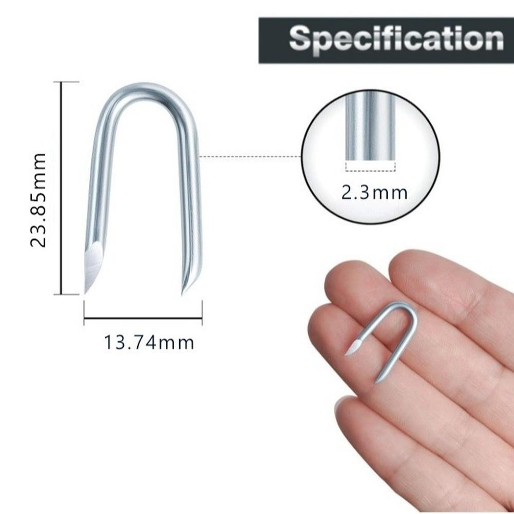 U Shaped Galvanized Steel Fence Stakes 400 Pieces for Reliable Garden For Fencing and Cable Wire Support Rust Resistant