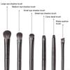 Natural Eye Makeup Brushes Set Eyeshadow Brush Eyebrow Contour Eyeliner Brush Women Eyes Cosmetic Blending Detail Make Up Tools