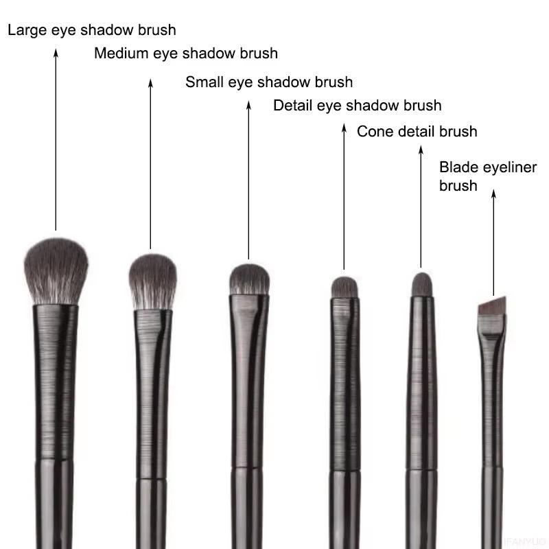 Natural Eye Makeup Brushes Set Eyeshadow Brush Eyebrow Contour Eyeliner Brush Women Eyes Cosmetic Blending Detail Make Up Tools