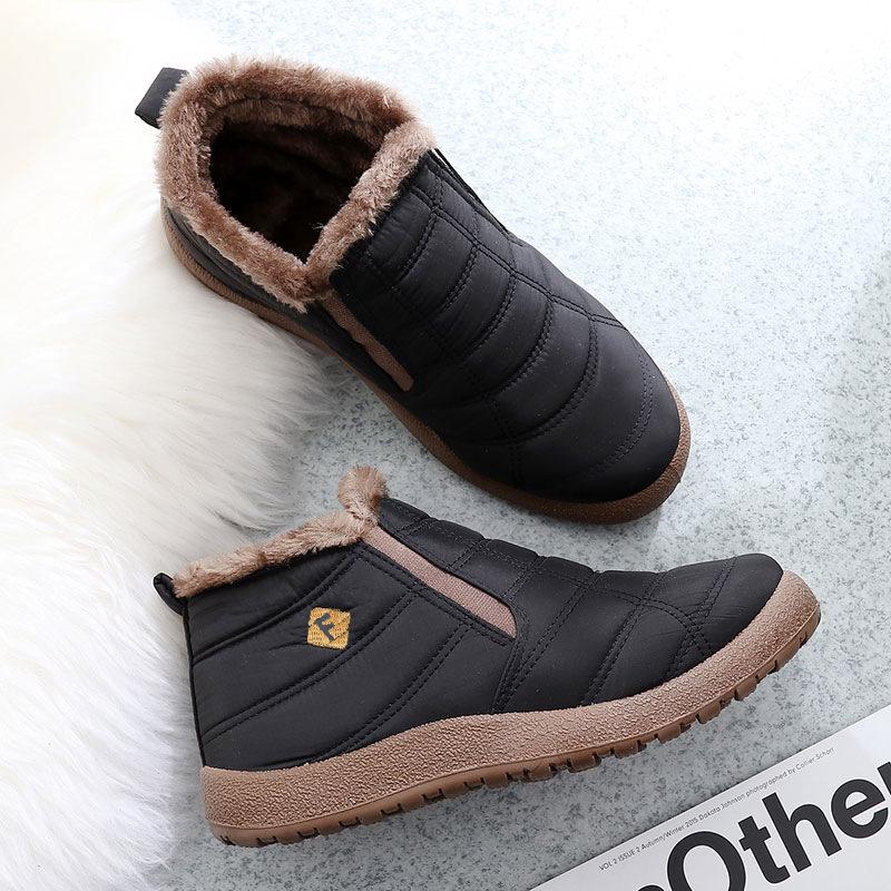Modische Winterschuhe für Herren, Stiefel, leichte Herren-Schneestiefel, wasserdichte Winterschuhe, Übergröße, zum Reinschlüpfen, Unisex-Winterstiefeletten