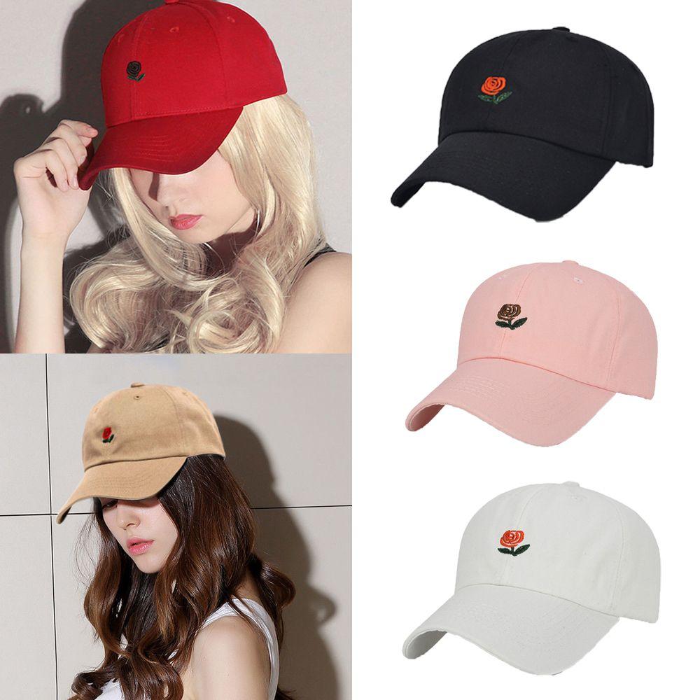 Men Baseball Caps Unisex Peak Caps Baseball Hats Flower Rose Embroidered,^\