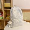Rainbow Niche Plush Schoolbag for Women Japanese Ins Girls New Backpack College College Backpack