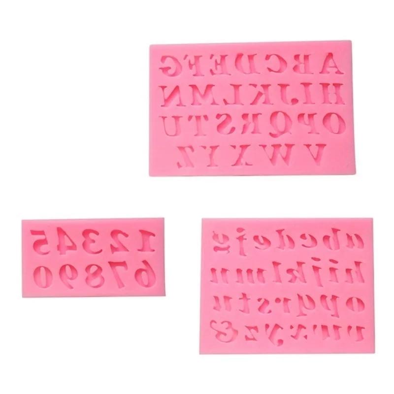 3pcs Letters Silicone Sugar Cake Mold Chocolate Mold Clay Mold Cake Baking Tools