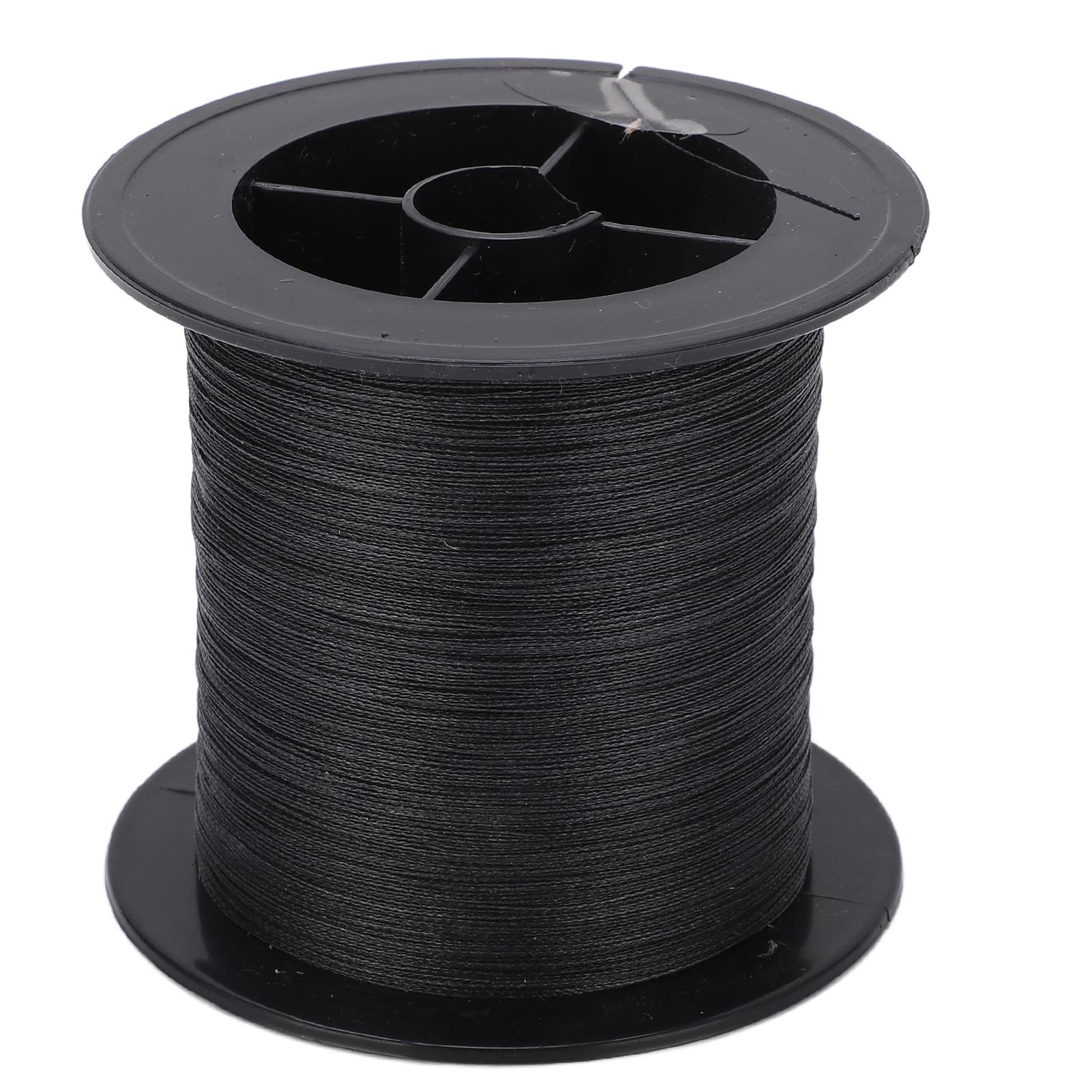 Плетеная леска 328 ярдов 4 пряди ПЭ леска Износостойкая плетеная лескаЧерный 1.2