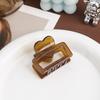 Love Square Grab Clip Premium Sense Acetic Acid Hairpin Simple Versatile Ponytail Clip Back Head Shark Clip Hair Accessories