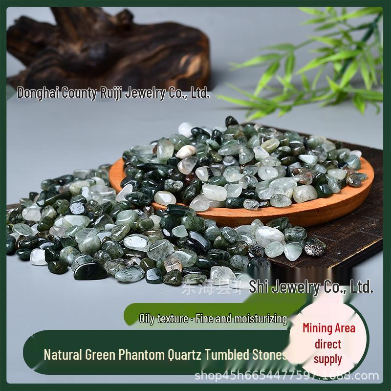 Green Rutilated Quartz Treasure Basin: Wealth-Attracting Demagnetizing Crystal Stone Ornament. 3-5mm 100g