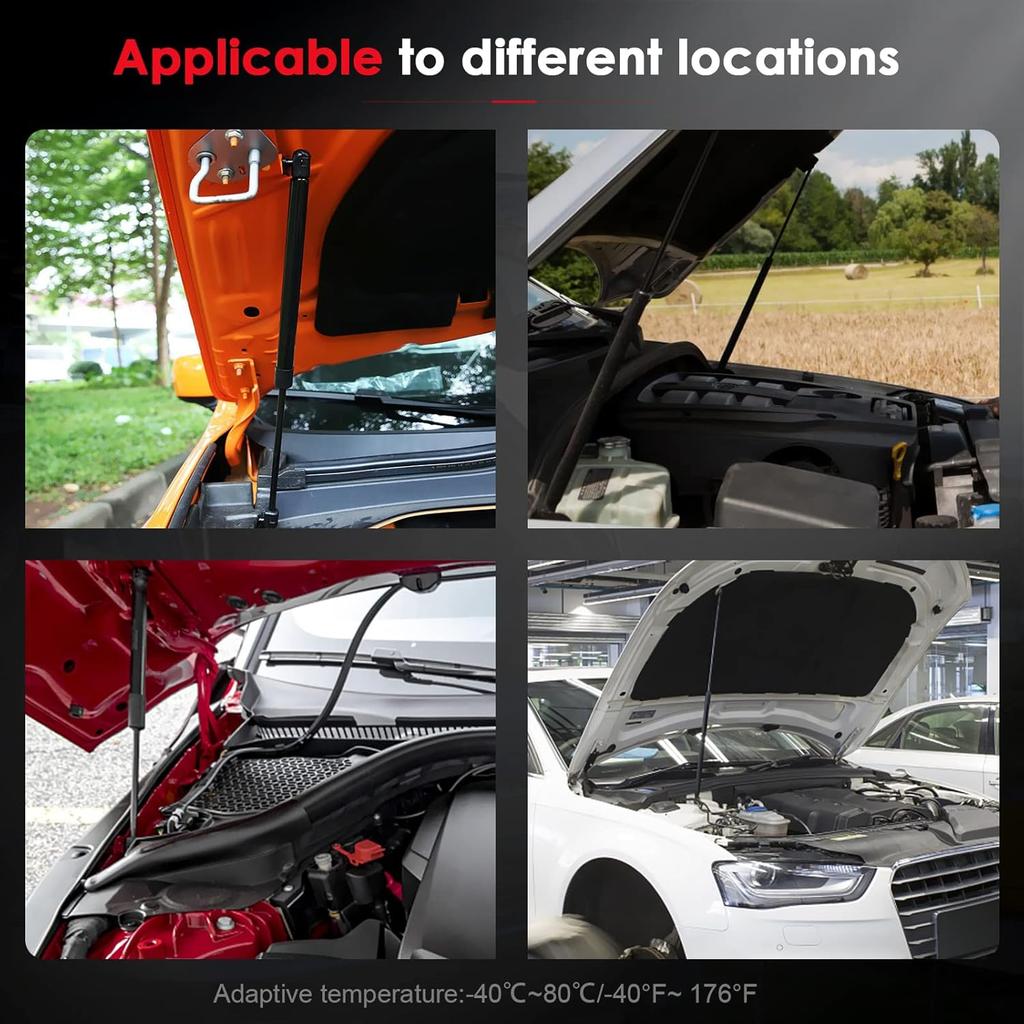 Front Hood Lift Supports Struts Shocks Gas Springs Replacement Parts Compatible with PM3128 for 2009-2014 Nissan Murano