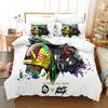 New Hip Hop Daft Punk Bedding Set Cartoon Anime Three-piece Set Adult Kid Bedroom Duvetcover Sets 3D Kawaii Roupa De Cama Casal
