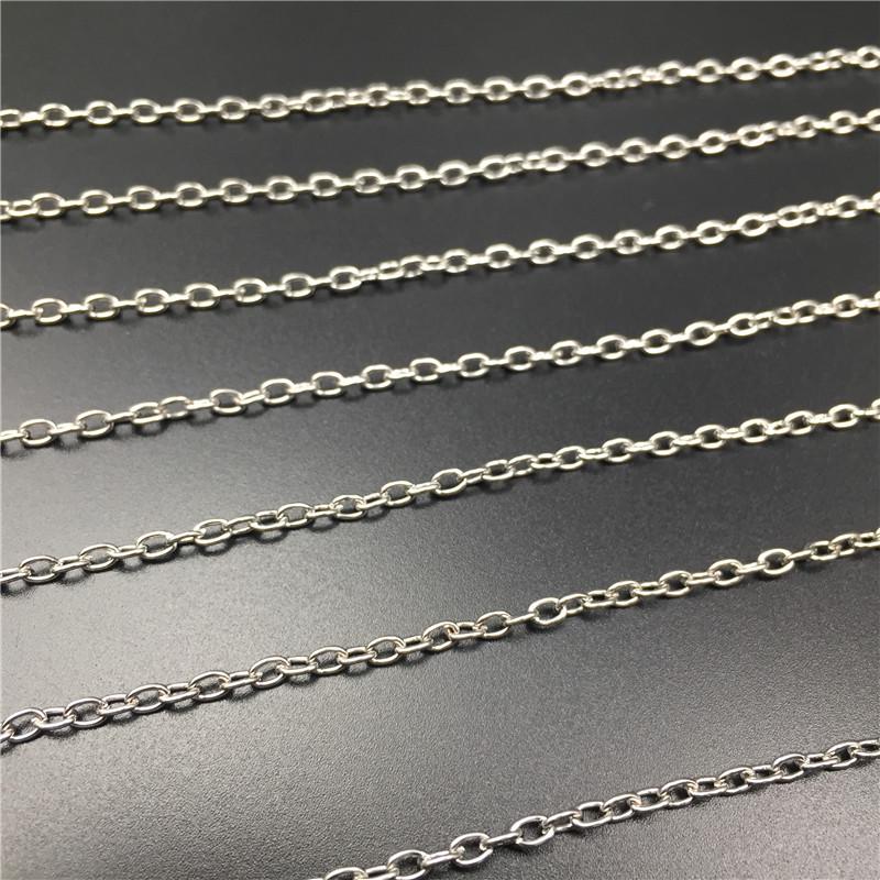 2pcs 50cm Necklace Chain for Men and Women DIY Jewelry Pendant Matching