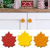 2 Pcs Decorative Knob Covers Fall Leaf Stretch Over Hardware Decorations for Autumn Kitchen Bathroom Home Dressers Decor